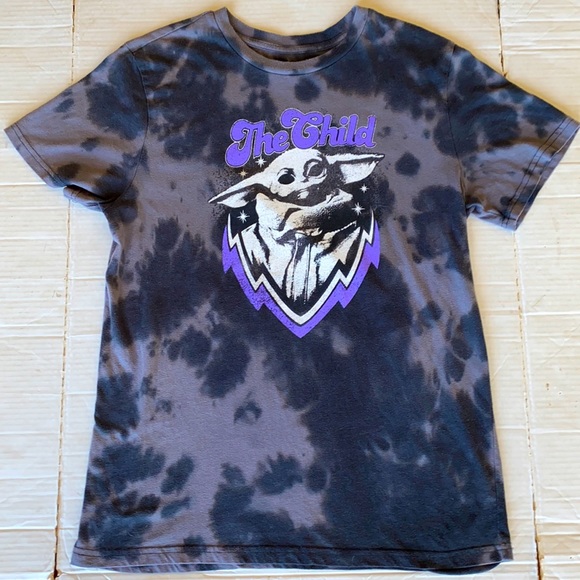 Star Wars VFIFTHSUN Men M Black/Grey/Purple Tye-Dye “The Child” Short-Sleeve Tee - Picture 1 of 5